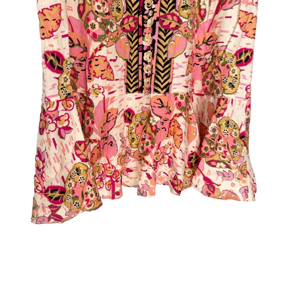 Free People | Summer In Tulum Tunic - Pink Combo Size Small - Picture 5 of 13